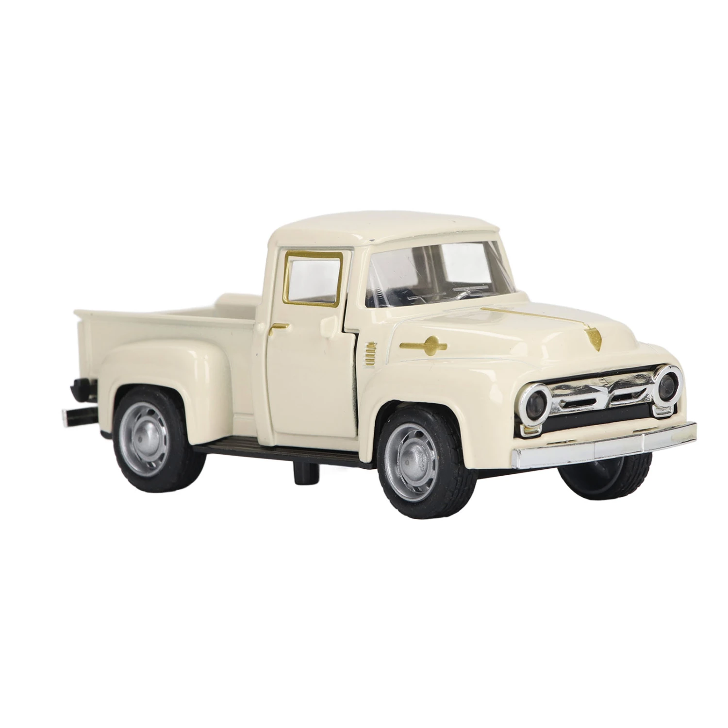 1:32 Pickup Truck Model Alloy Diecast Classic Vintage Pickup Truck Decorative Model for Children Beige
