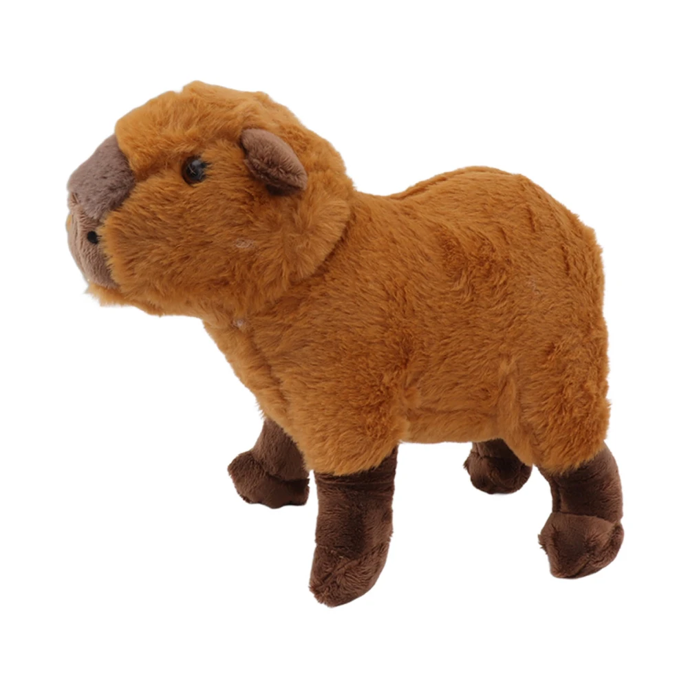 Plush Capybara Toy Kid Cute Simulated Stuffed Capybara Animal Toy Doll Collection Home Decoration