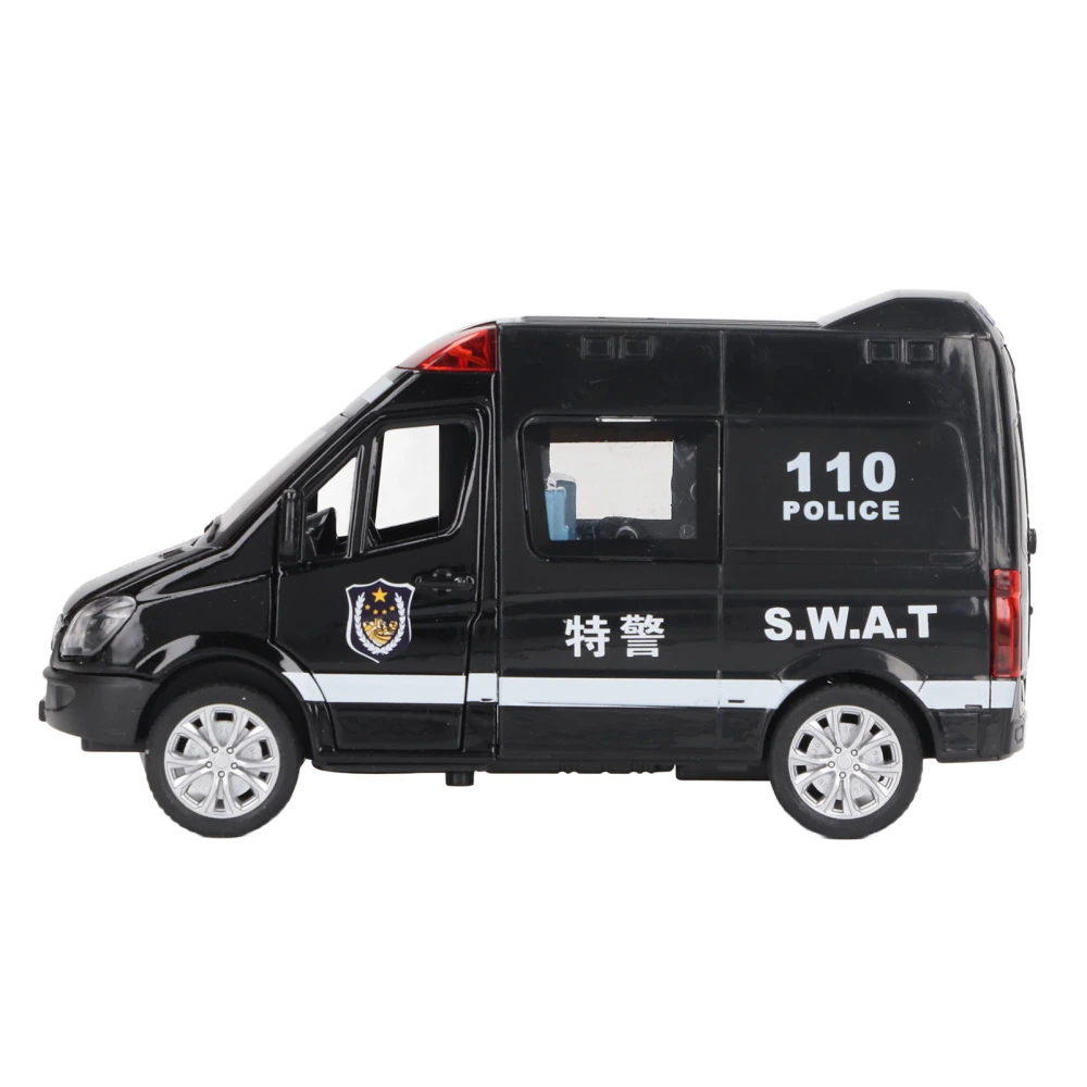 Alloy Car Model 5 Doors Simulation Exquisite Car Model Toy with Lights and Music for Kids M Special Police Vehicle