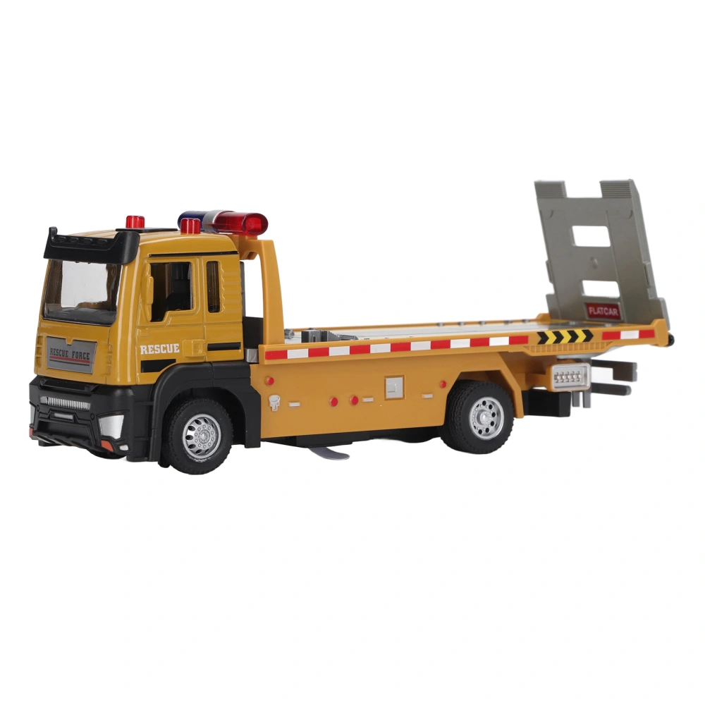 1/32 Flatbed Trailer Model Alloy Vibrant Color Flatbed Truck Toy with Light and Music for Children