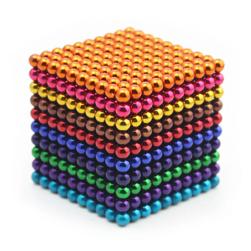 216Pcs Magnet Ball Fidget Toy DIY Educational Stress Relief Colorful Magnetic Ball Beads with Iron Box 5mm