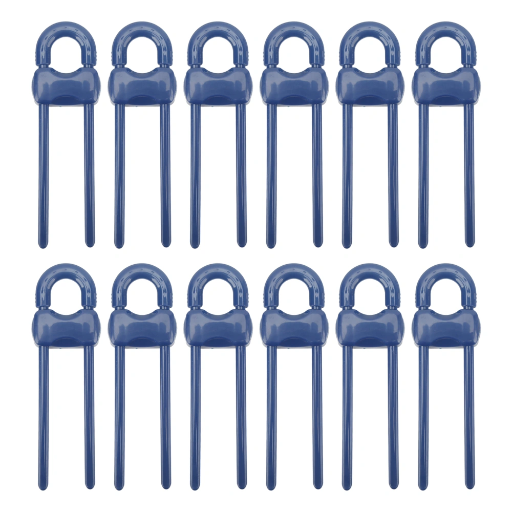 12PCS U Shaped Child Locks Safety Cabinet Childproof Latches for Storage Door Drawer Window Blue