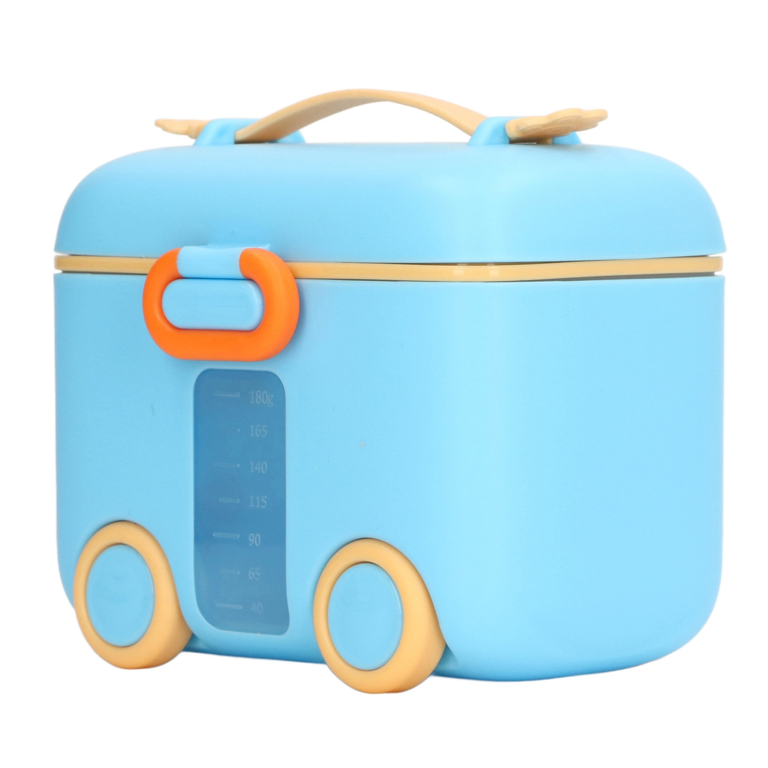 Baby Travel Milk Powder Box Safe Sealing Moist Proof Portable Milk Powder Storage Dispenser with Handle Blue