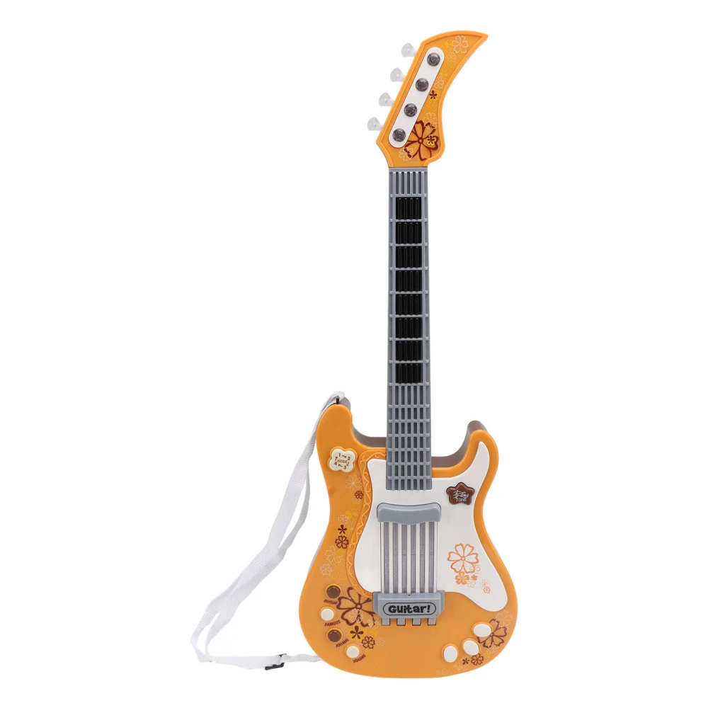 Children Simulation Electronic Guitar Multi Modes Smart Guitar Toy Plastic Kids Musical Instrument Yellow