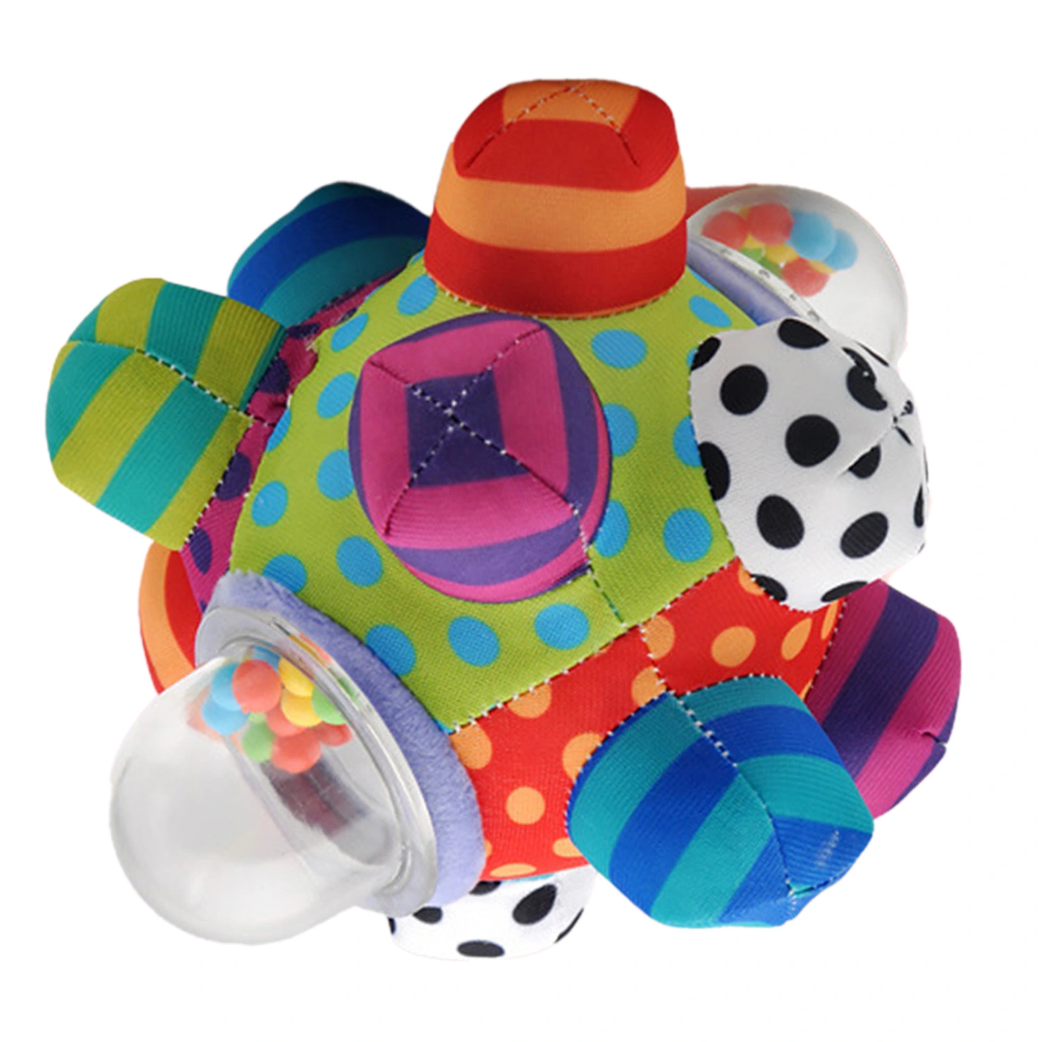 Baby Sensory Toy Fabric Soft Bright Color Early Learning Educational Grasping Activities Rattle Ball Toy Large