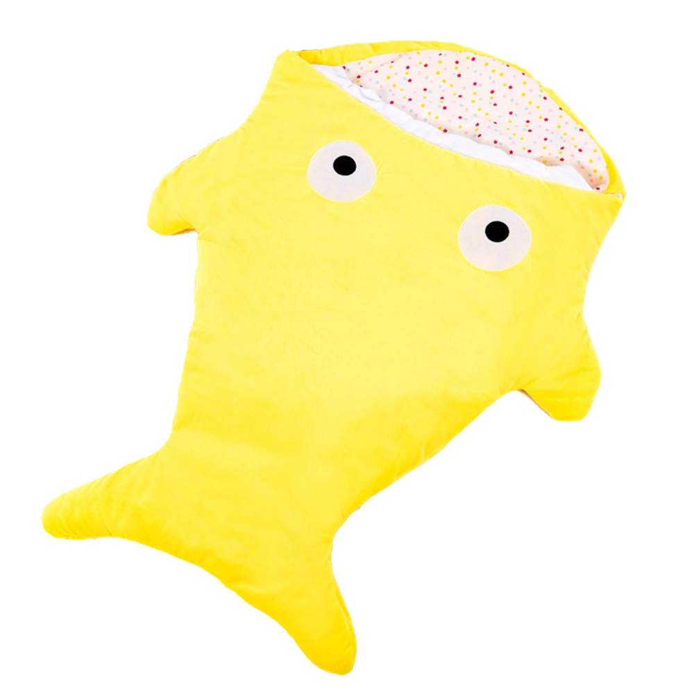 Shark Shape Sleeping Bag Cartoon Cute Skin Friendly Breathable Infant Sleeping Bag for Baby Yellow