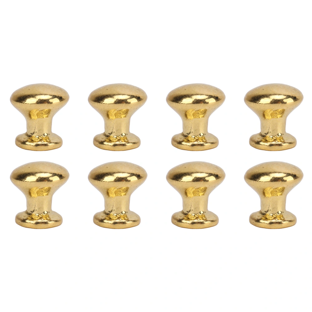 8pcs 1:12 Scale Miniature Round Head Pull Handle Metal Simple Style Dollhouse Door Handle Knobs Gold