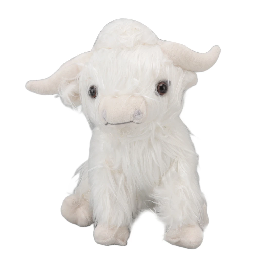 Plush Cow Toy Children Soft Cute Funny Exquisite Stuffed Cattle Animal Doll Home Bedroom Decoration White