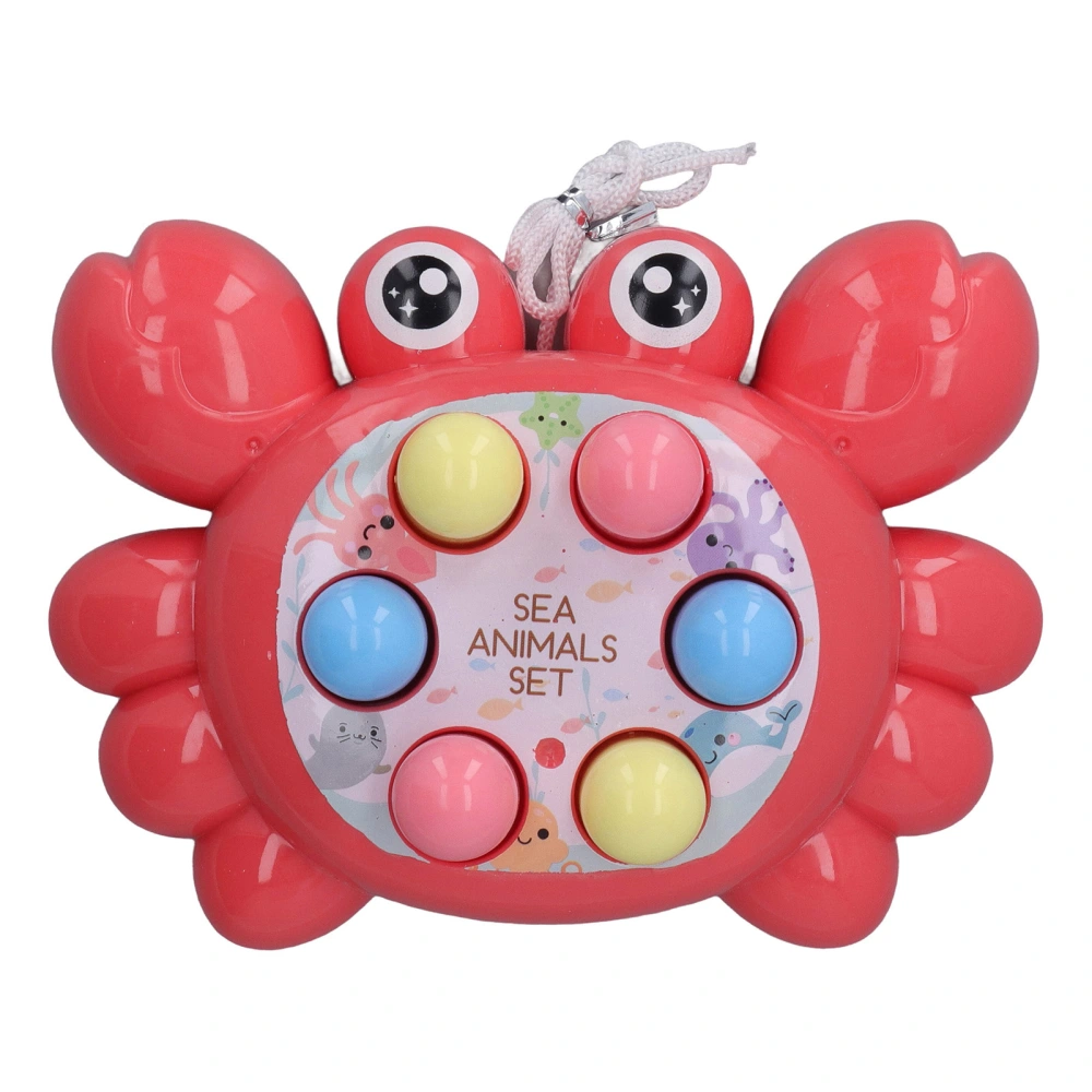 Baby Hammering Game Crab Shaped Colorful Improve Coordination Pounding Educational Toy Red