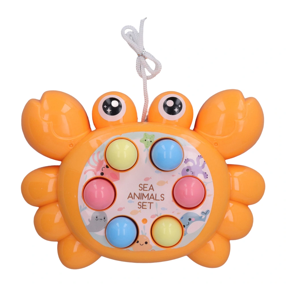 Baby Hammering Game Crab Shaped Colorful Improve Coordination Pounding Educational Toy Orange