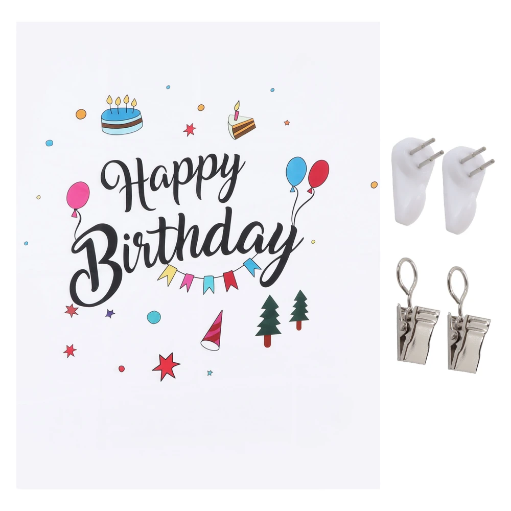 Happy Birthday Photography Background for Kids Soft Skin Friendly Portable Birthday Background Cloth for Birthday Party