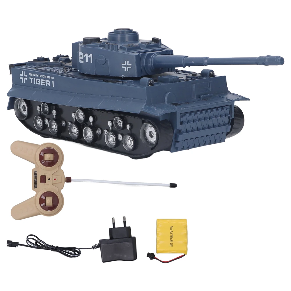 RC Tank 4 Channels Long Span Climbing Multi Angle Rotation 1:32 Battle Tank Toy for Kids EU Plug 110‑240V Simulation Heavy Tank