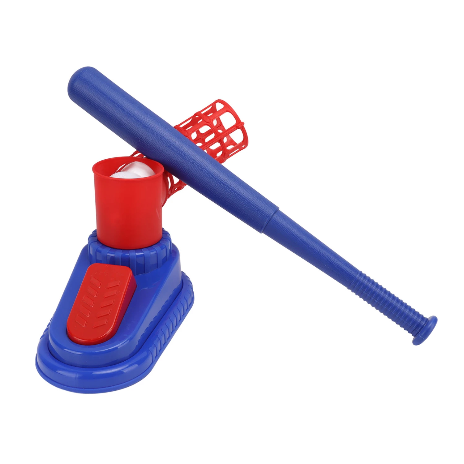 Kids Baseball Pitching Machine Outdoor Sports Parent Child Toy Kids Baseball Trainer with 3 Baseballs for Boys Girls