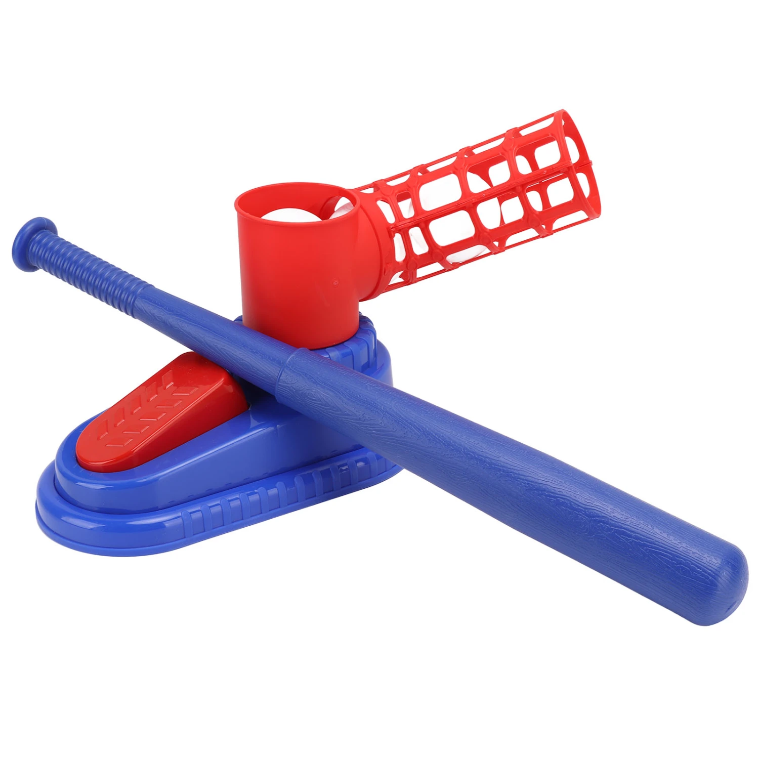 Kids Baseball Pitching Machine Outdoor Sports Parent Child Toy Kids Baseball Trainer with 3 Baseballs for Boys Girls