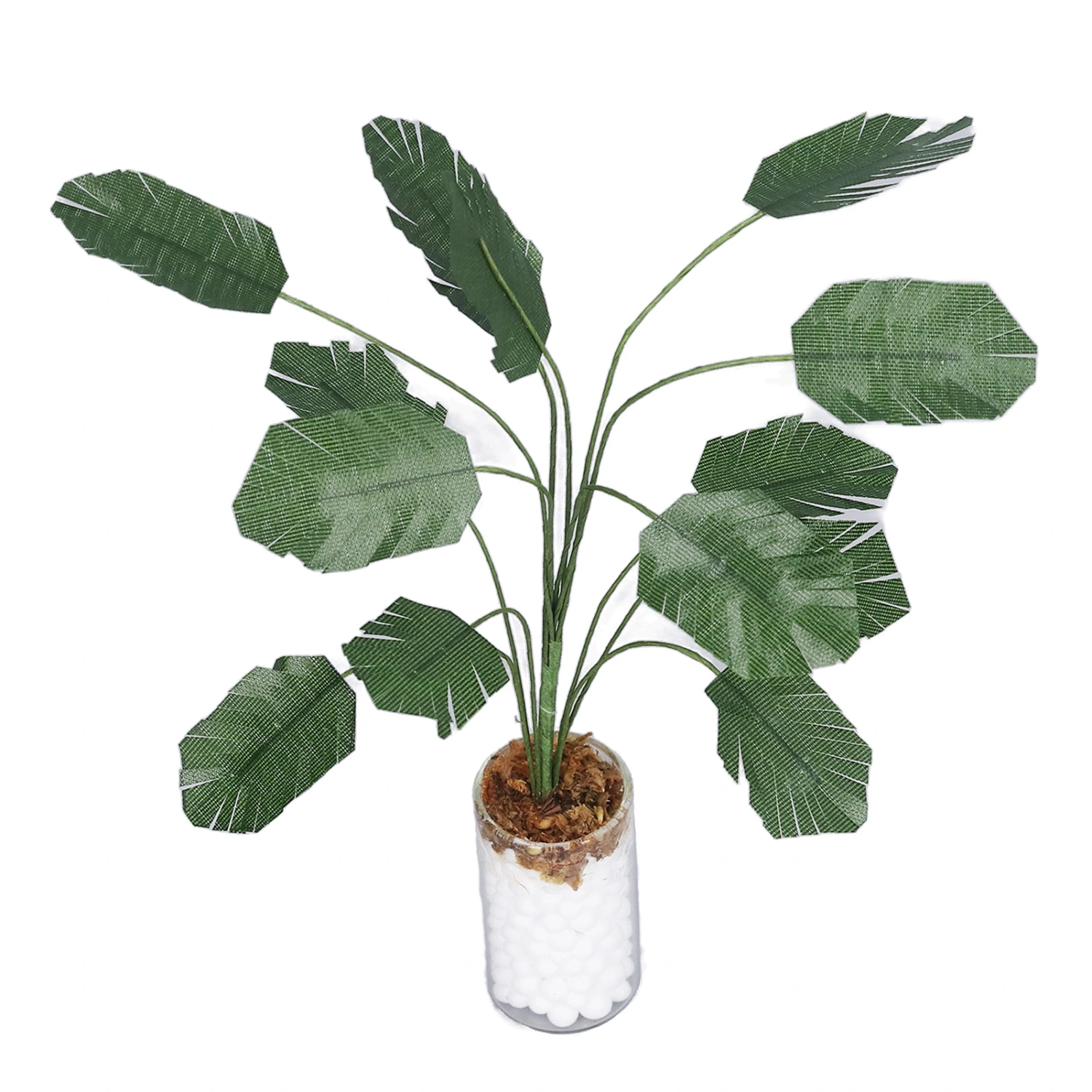 1:12 Miniature Dollhouse Plants Vivid Banana Tree Simulation Bonsai Plant Decoration S