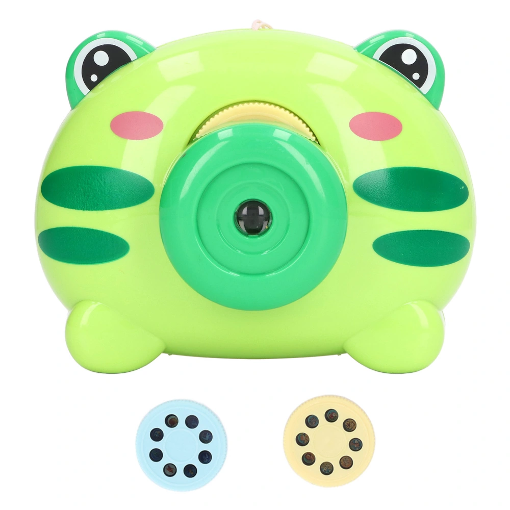 Kids Pretend Camera Toy Educational Sound Light Simulation Projection Camera with Viewfinder Image for Boys Girls Frog