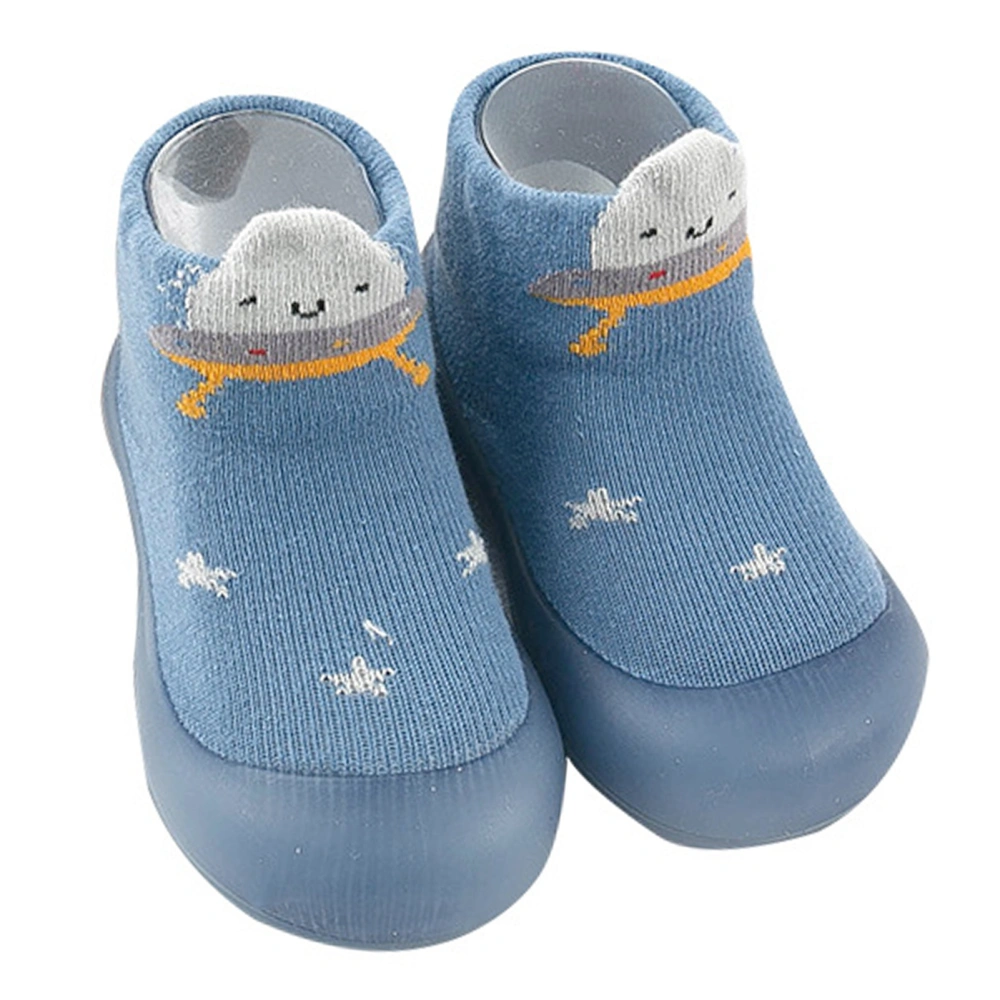 1 Pair Baby Socks Shoes Skidproof Elastic Soft Comfortable Indoor Outdoor Baby Walking Socks for Toddler Blue 18/19 4.5in