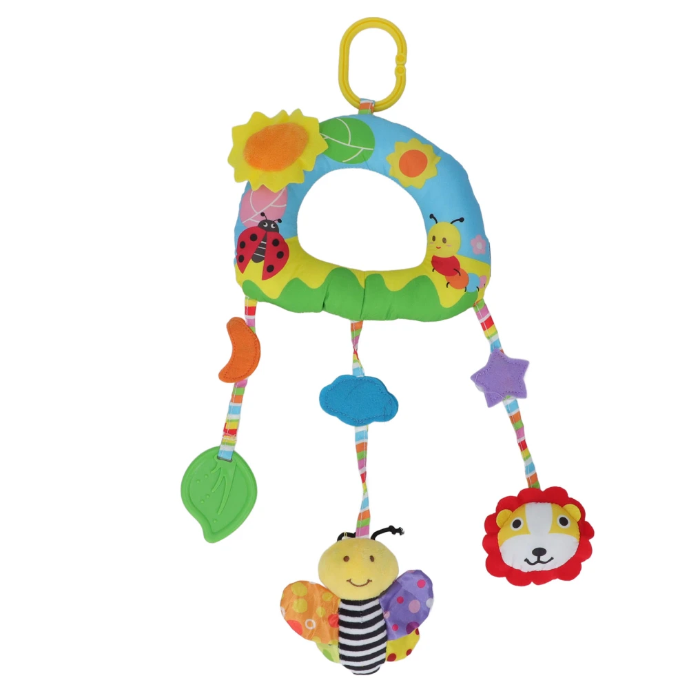 Hanging Rattle Baby Toys Safe Plush Animal Colorful Car Stroller Toys for Baby Bedside Bell Bee