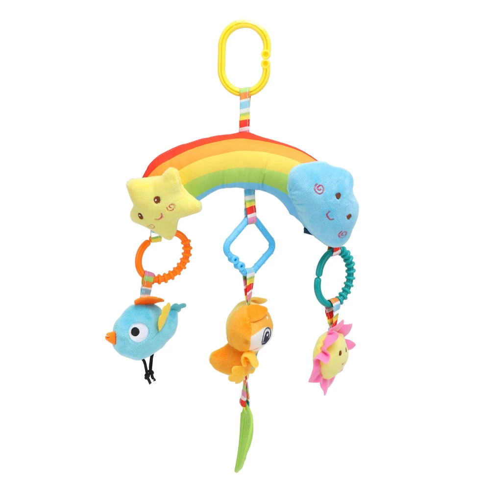 Hanging Rattle Baby Toys Safe Plush Animal Colorful Car Stroller Toys for Baby Bedside Bell Owl