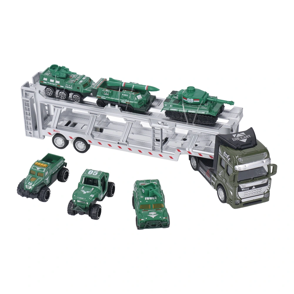 Truck Toys Vivid Details Compact Portable Mini Transport Cars Set with Car Models for Gifts Ornament Collectible Green