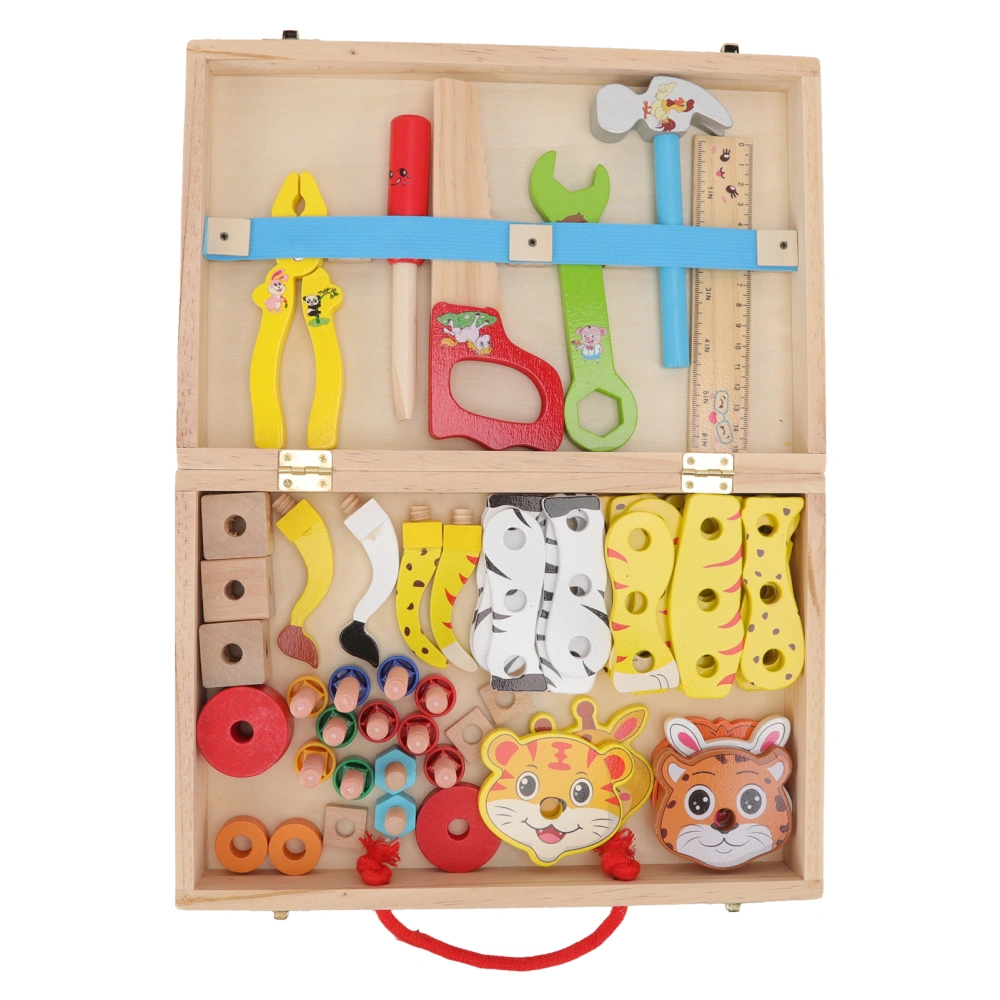 Wooden Toolbox Toys DIY Fine Workmanship Toolbox Puzzle Toy Educational Construction Kids Toys