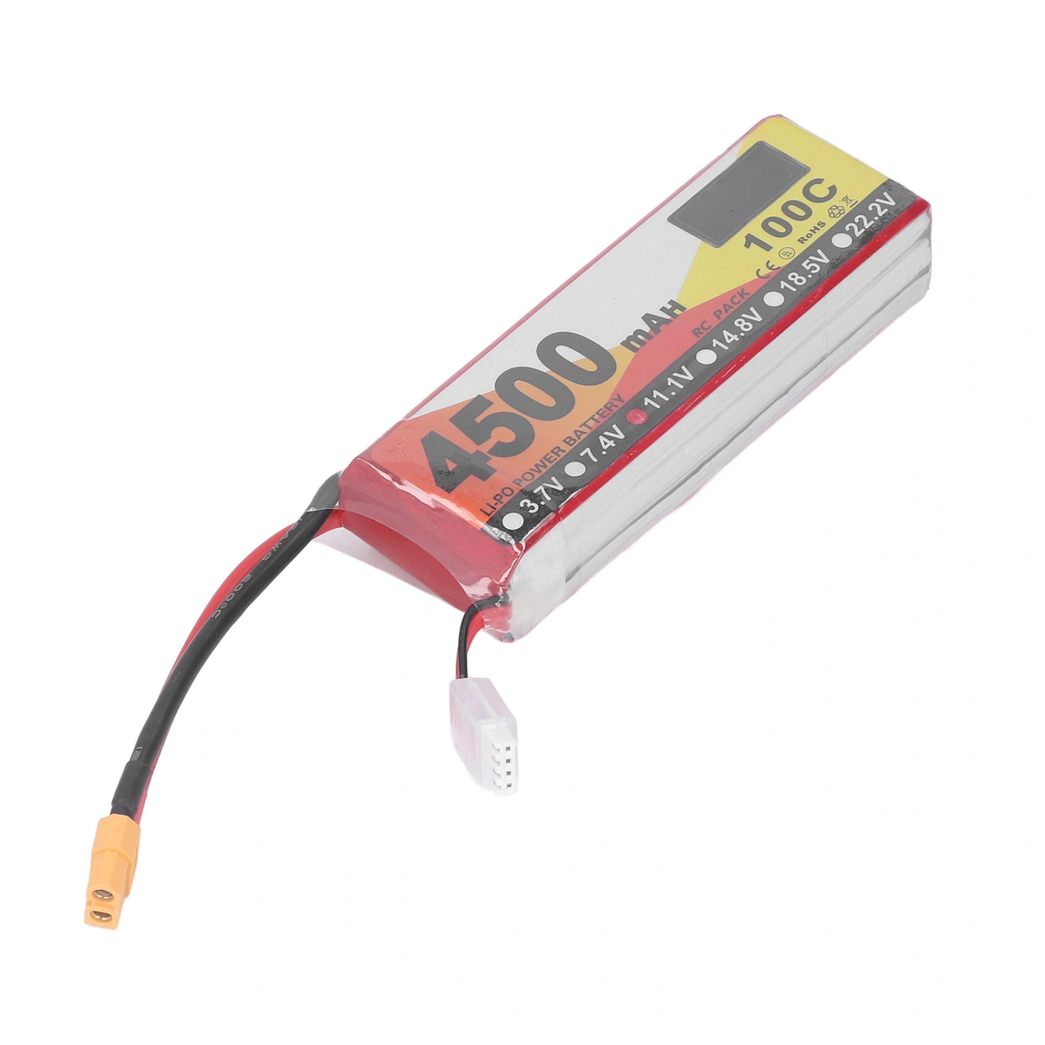 RC Lipo Battery 4500mAh 11.1V 100C 3S Remote Control Vehicles Power Battery with XT60 Plug