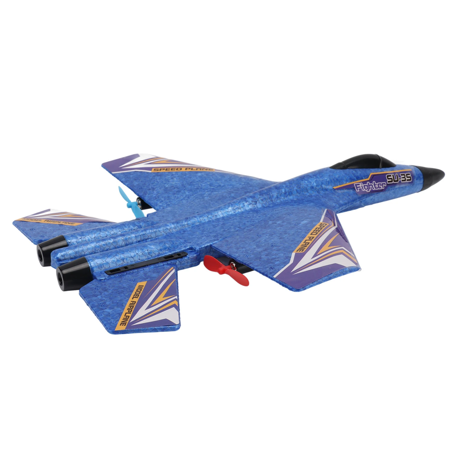 RC Aircraft Model Easy Assembly 100m Flying Height Collision Prevention Remote Control Plane Toy Blue