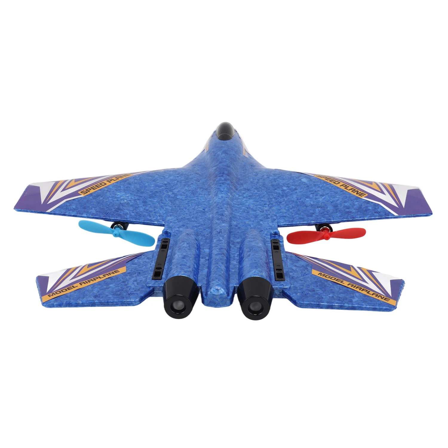RC Aircraft Model Easy Assembly 100m Flying Height Collision Prevention Remote Control Plane Toy Blue