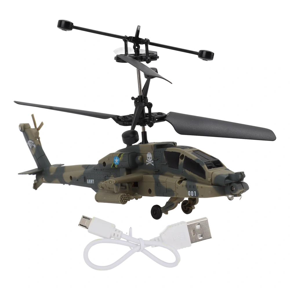 Induction Aircraft Toy Stable Moving Auto Power Off USB Rechargeable Flying Toy for Over 8 Years Old Kids Camouflage Green