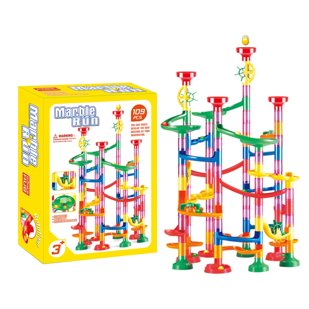 Marble Run Building Blocks DIY Three Dimensional Race Track Marble Toy Construction Building Blocks Toys