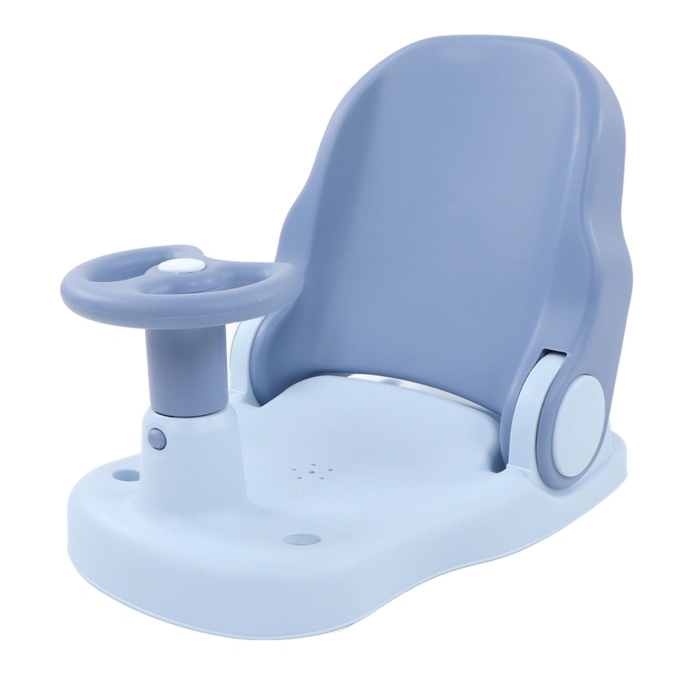 Baby Bath Seat Slip Resistant Adjustable Safety Baby Bathtub Shower Chair for Infant Toddler Blue