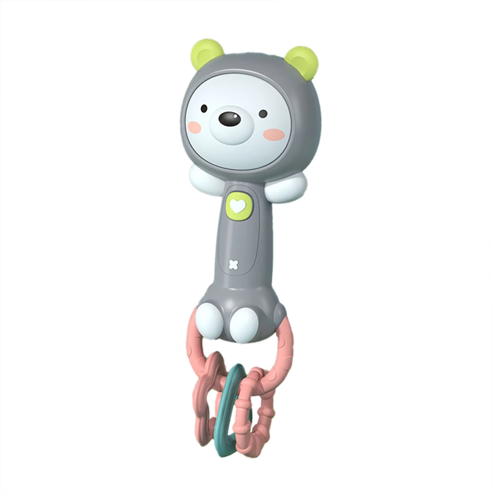 Baby Rattle Cartoon Animal Sound Light Grip Training Intelligent Sensor Grabbing Rattle for Baby 6 Months Old Type 4