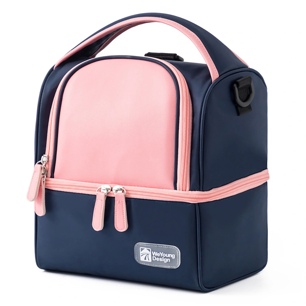 Breastmilk Cooler Backpack Fashion Double Layer Thickening Thermal Insulation Retain Freshness Breastmilk Storage Bag Pink Blue