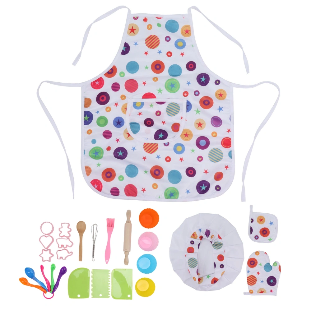 Kids Cooking Set Interesting Educational Cloth Schima Superba Plastic Easy Cleaning Odorless Kids Baking Toy for Above Aged 3