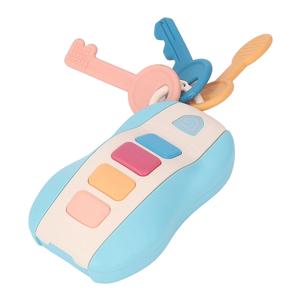 Kids Simulated Car Keys Cool Sound Music Improve Creativity Early Educational Remote Key Toy Blue