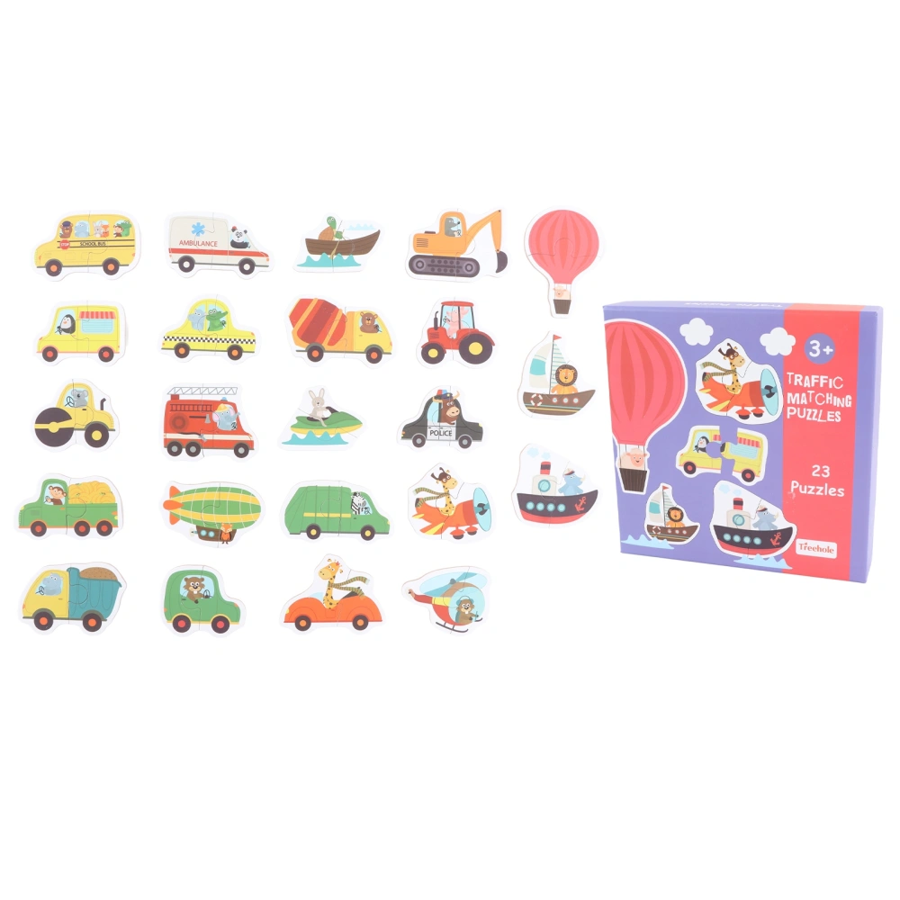 Kids Jigsaw Puzzles Transportation Preschool Learning Educational Improve Cognition Wooden Puzzle Toys