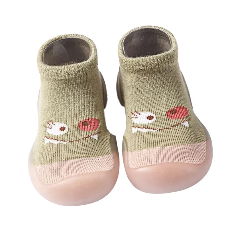 1 Pair Baby Socks Shoes Wear Resistant Flexible Rubber Sole Breathable Baby Infant Toddler Socks Shoes Pink 20/21, Inner Length 12.5cm / 4.9in