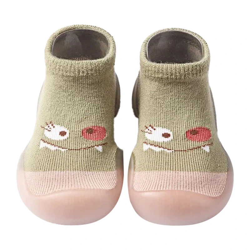 1 Pair Baby Socks Shoes Wear Resistant Flexible Rubber Sole Breathable Baby Infant Toddler Socks Shoes Pink 18/19, Inner Length 11.5cm / 4.5in