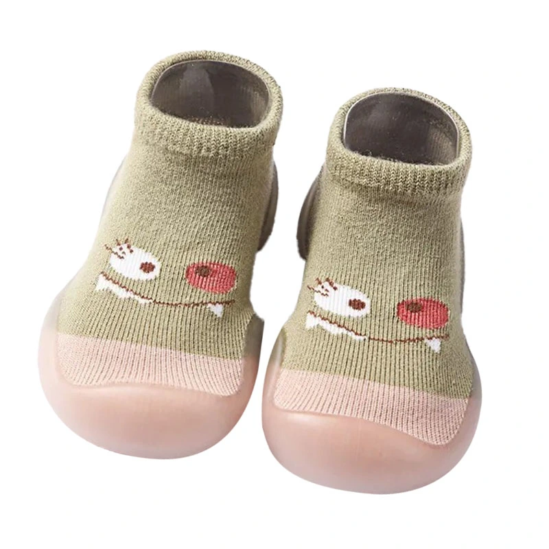 1 Pair Baby Socks Shoes Wear Resistant Flexible Rubber Sole Breathable Baby Infant Toddler Socks Shoes Pink 18/19, Inner Length 11.5cm / 4.5in