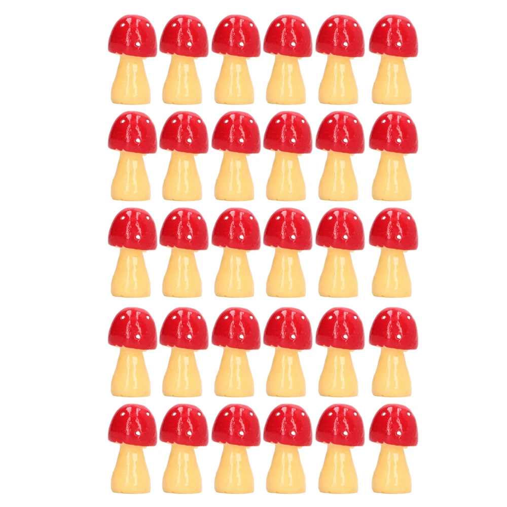 30pcs 1:12 1:6 Scale Dollhouse Mushroom Miniature Ornament Decoration Dollhouse Landscape Mushroom