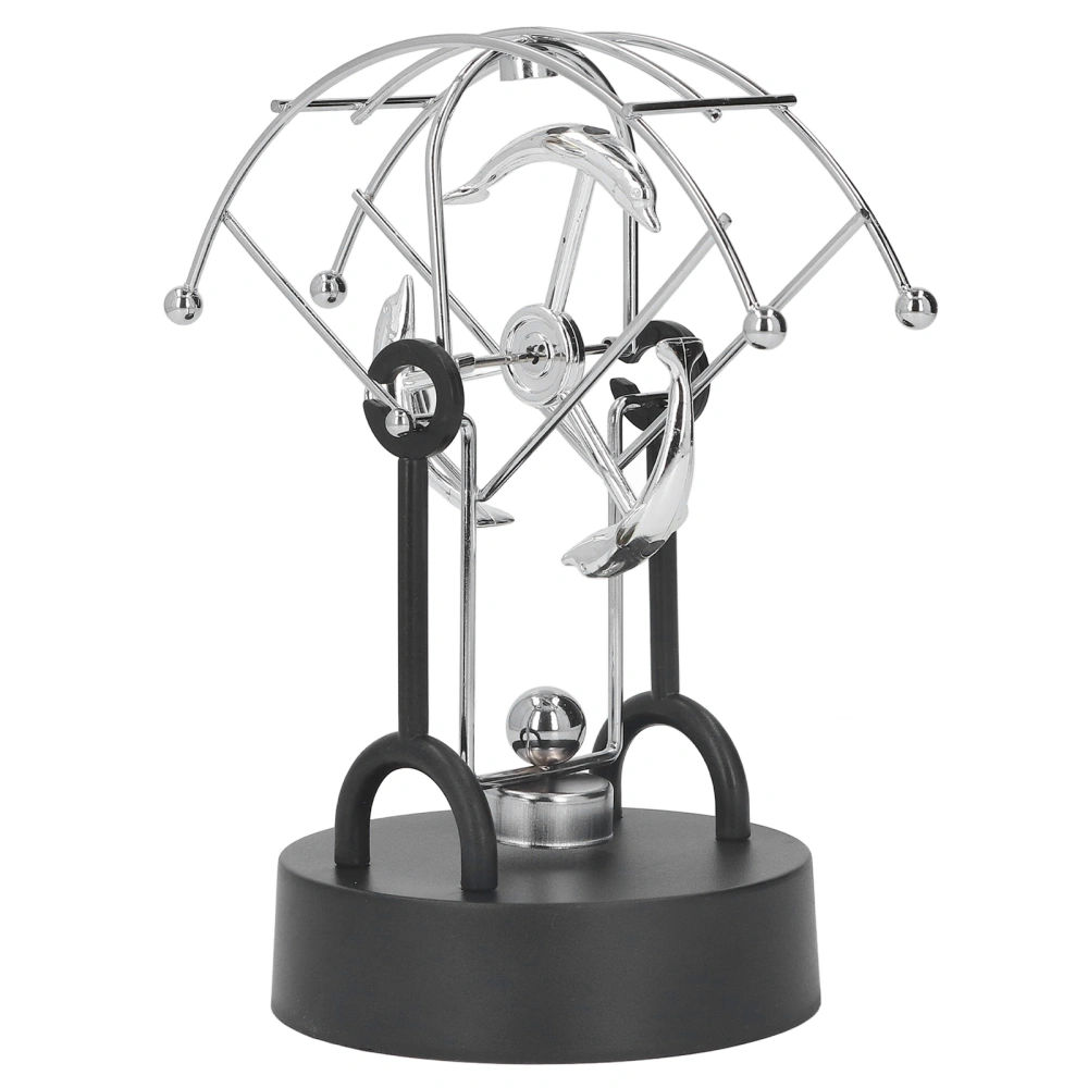 Dolphin Perpetual Motion Electric Magnetic Metal Perpetual Swing Toy for Home Office Desk Decoration