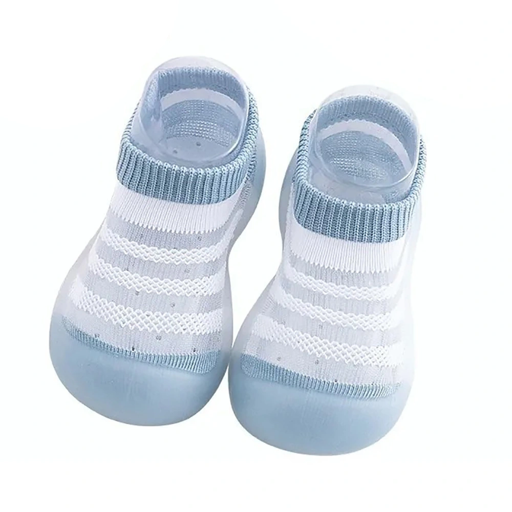 Baby Floor Socks Breathable Elastic Slip Resistance Soft Cotton Flexible Infant Insole Socks Blue 4.5in 18/19