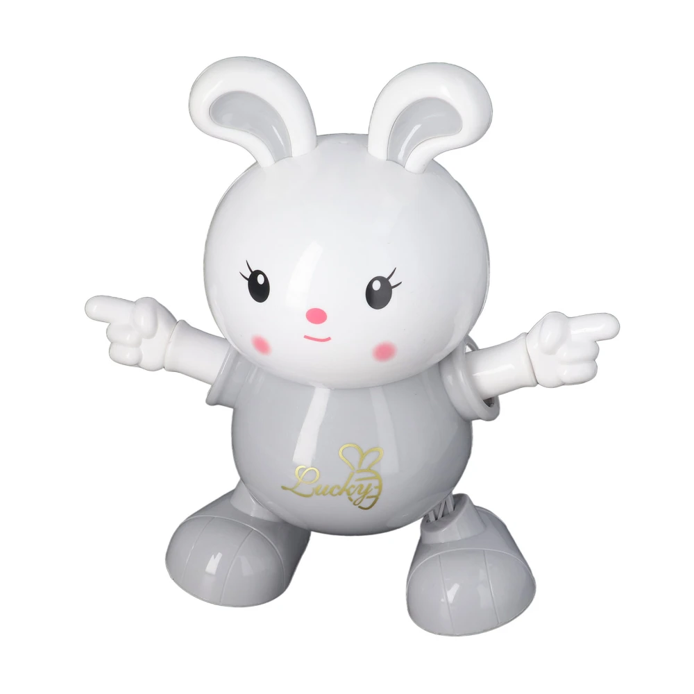 Electronic Dancing Bunny Cartoon Robot Music LED Early Education Dancing Bunny Model for Children