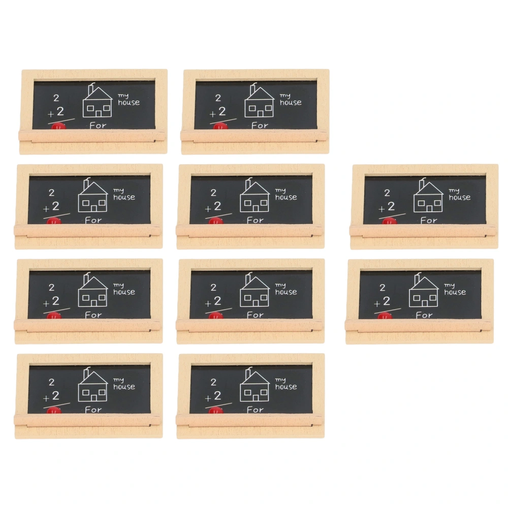 10Pcs Dollhouse Blackboard Strong Wood Detailed Texture Widely Used Miniature Chalkboard for 1:12 1:6 Scale