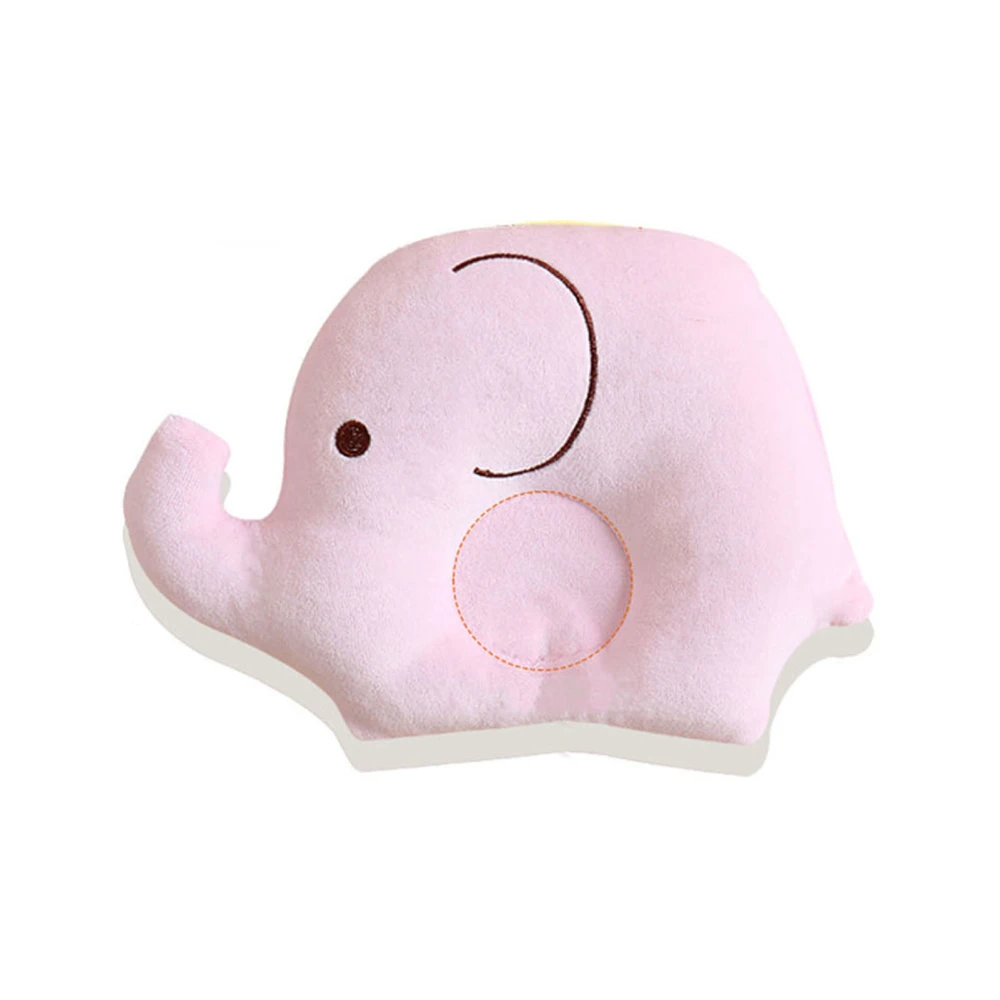 Baby Sleeping Pillow Soft Lint Cartoon Animal Elasticity Portable Breathable Baby Nursing Pillow for 0 To 1 Years Old Infant Pink