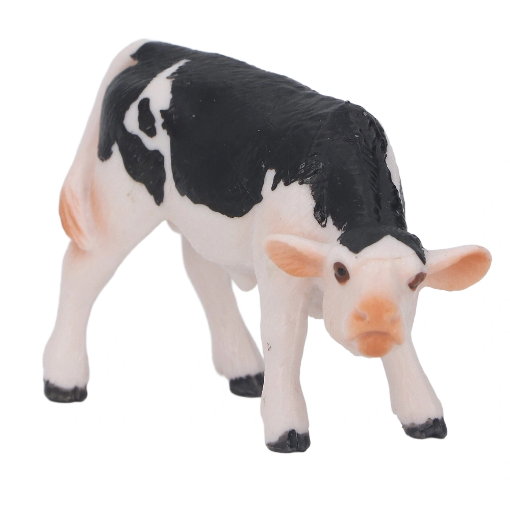 Kids Cow Model Clear Texture Glossy Finish Plastic Calf Statue Farm Animal Model for Home Decorations Collection