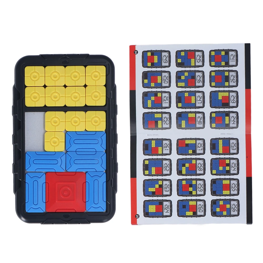 Kids Sliding Puzzle Board Develop Logical Thinking Challenges Handheld Puzzles Toy for Children Black