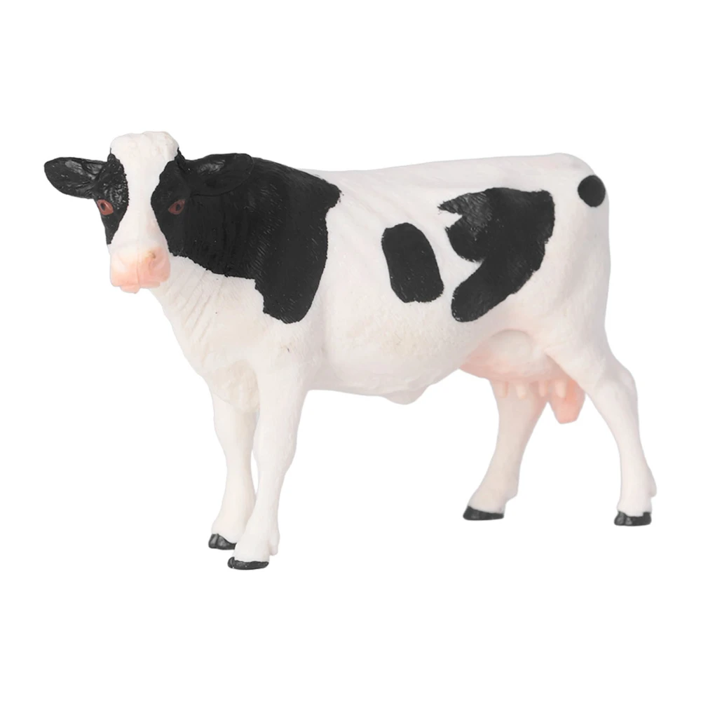 Solid Simulation Cow Model Vivid Plastic Children Farm Animal Model Toy for Imagination and Creativity Stimulation