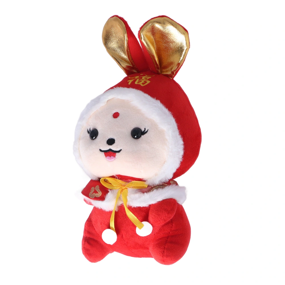 New Year Stuffed Bunny Toy Children Adult Office Cute Soft Plush Animal Toy Doll Home Ornament 7.9 Inch