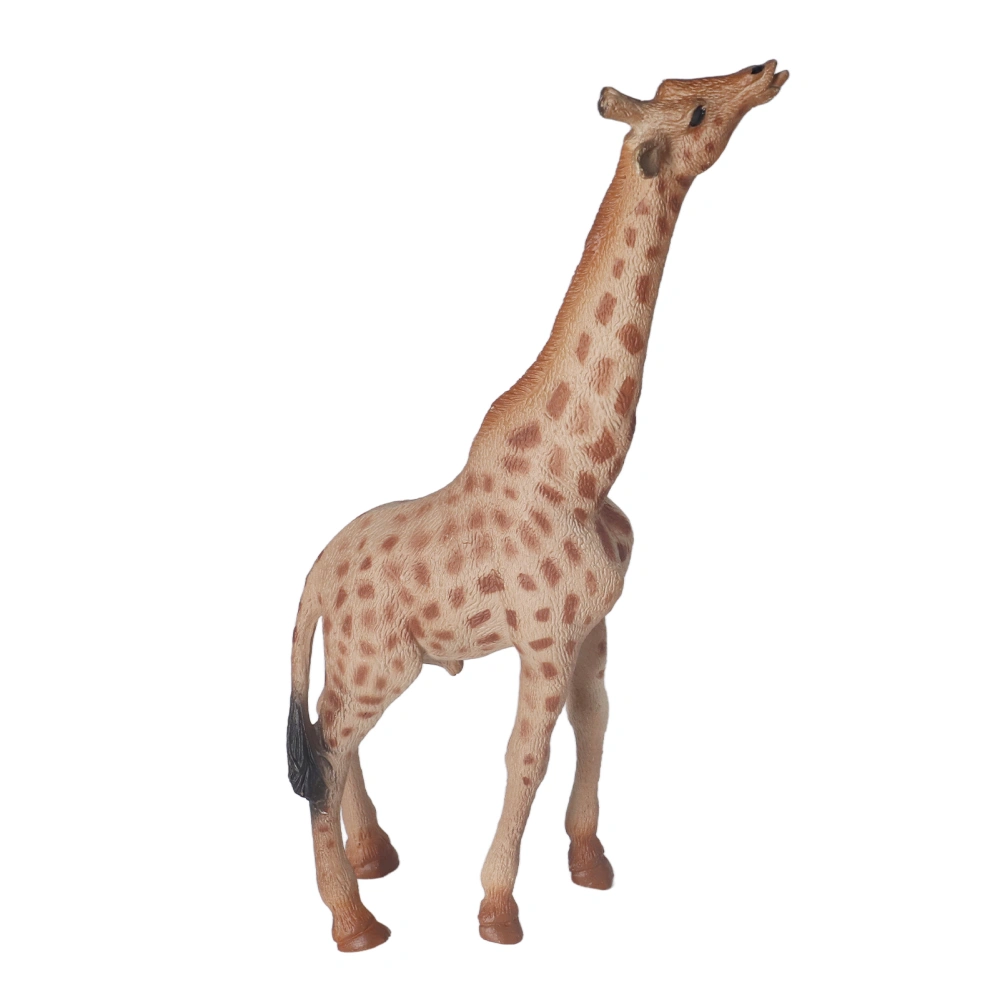 Simulated Giraffe Model Lifelike Appearance Wild Animal Figurine for Collection Decoration